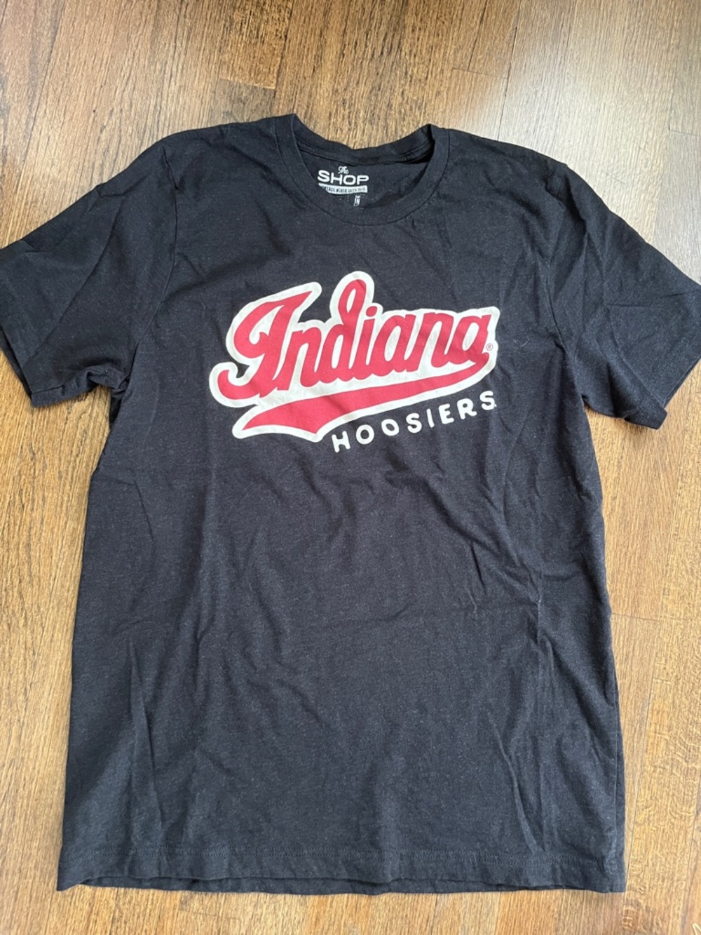 Indiana Hoosiers Dark Heather Gray & Red Graphic Tee